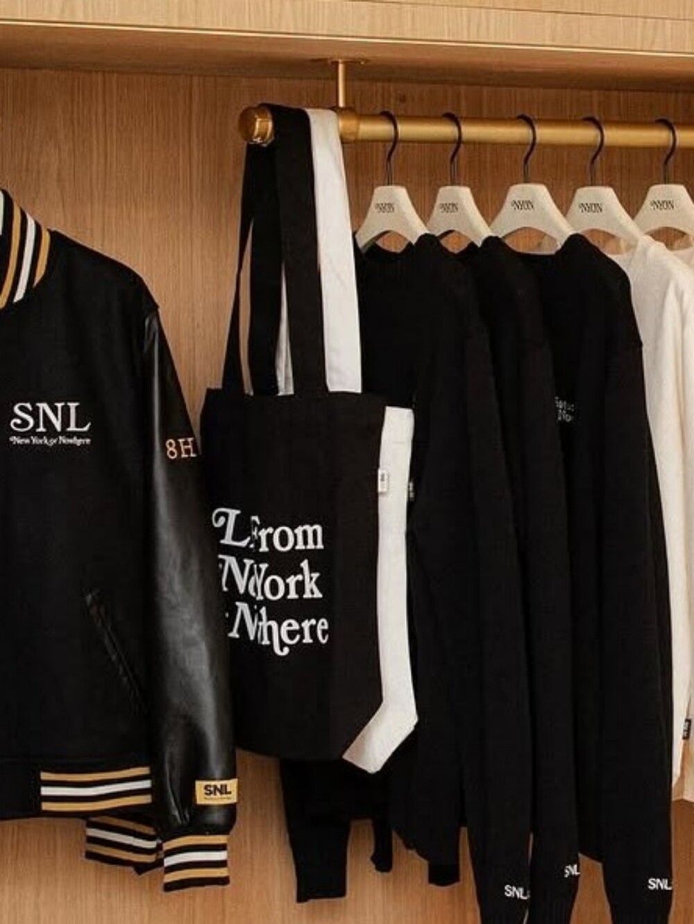 NWT Live From New York or Nowhere - NYON x SNL B&W Tote Bag Lt Ed - Picture 6 of 6